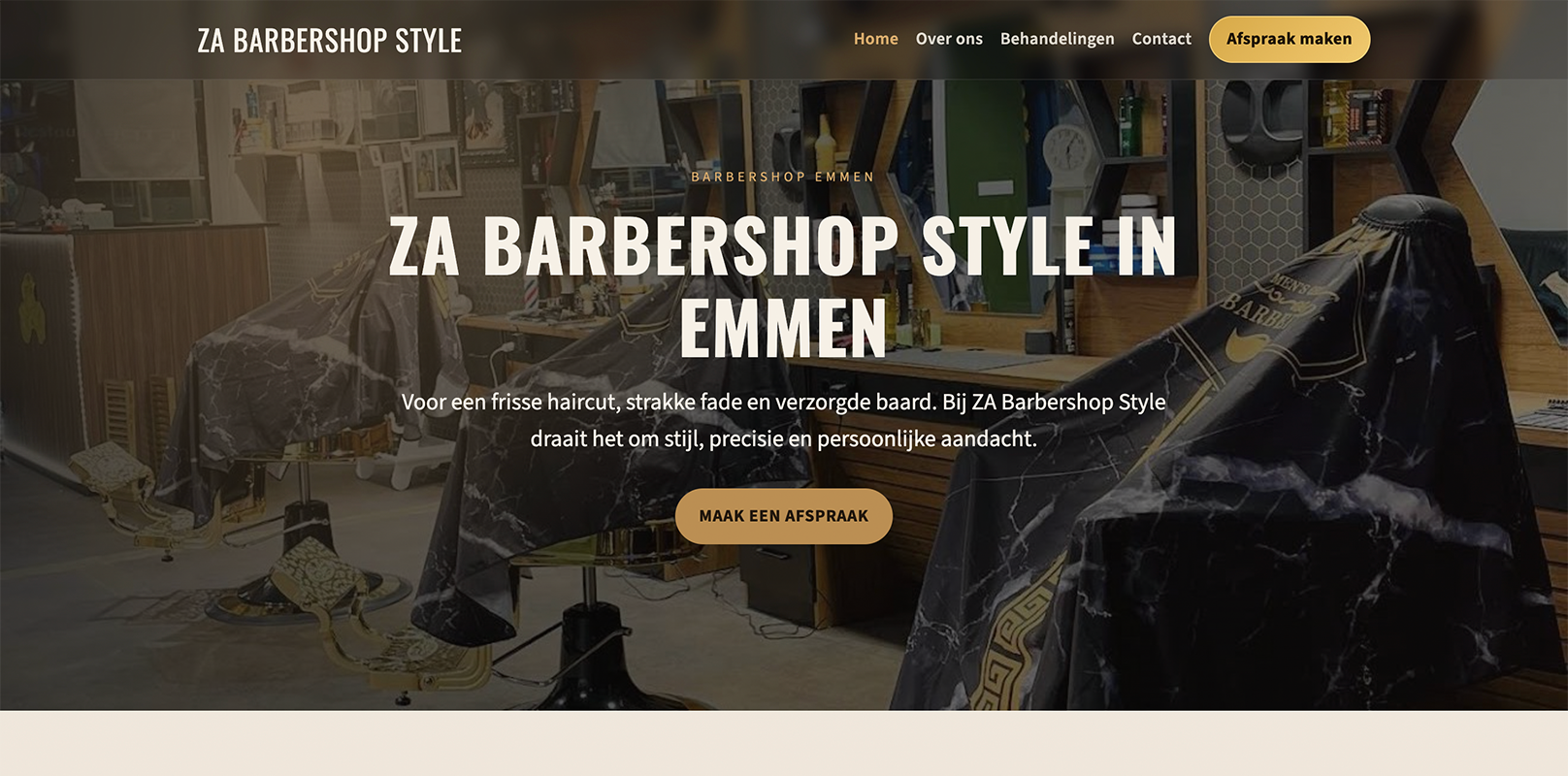 Case ZA Barbershop mobiel
